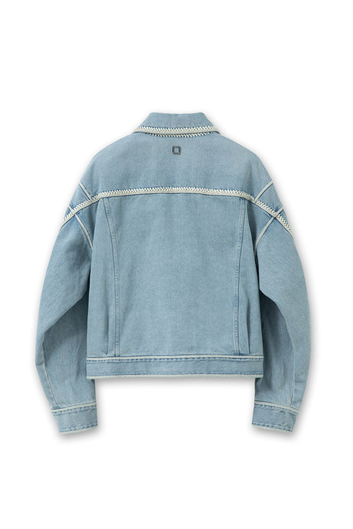 Contrast Edge Denim Jacket