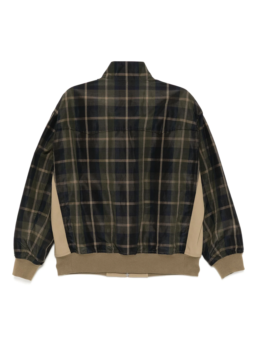 Polyester Ramie Weather Check Blouson