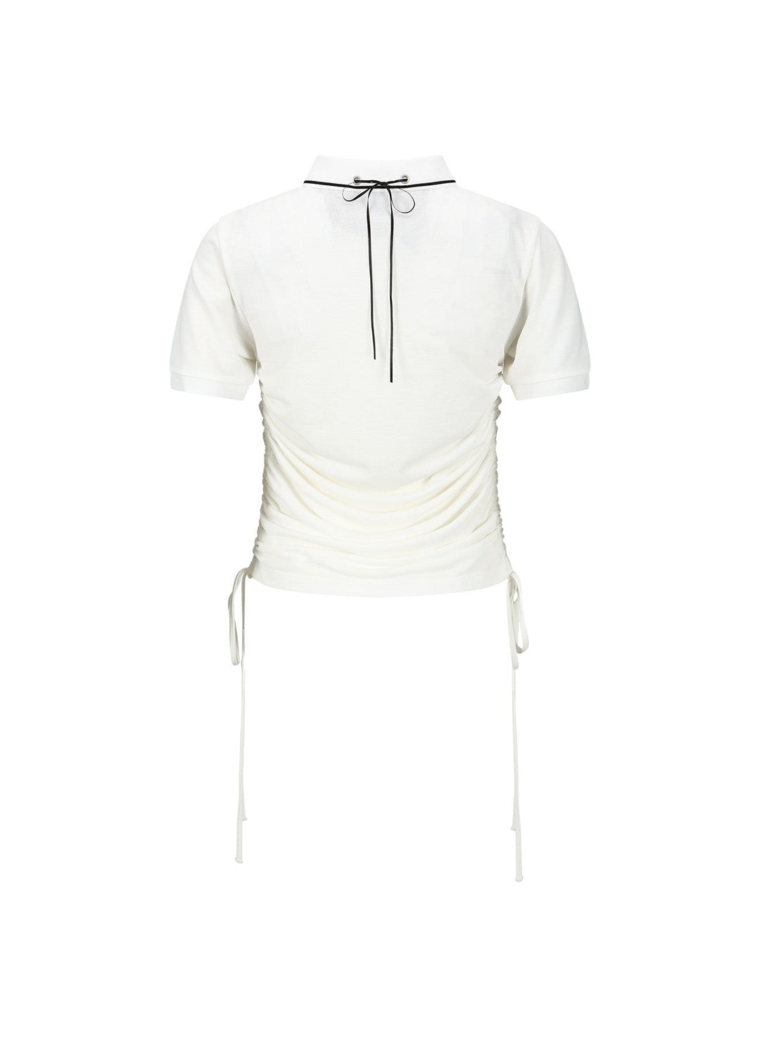 Halter String Pique Polo Shirt