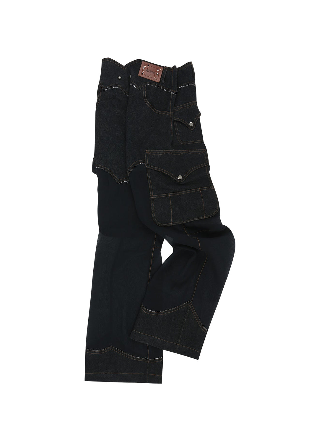 Denim Sheer Cargo Pants