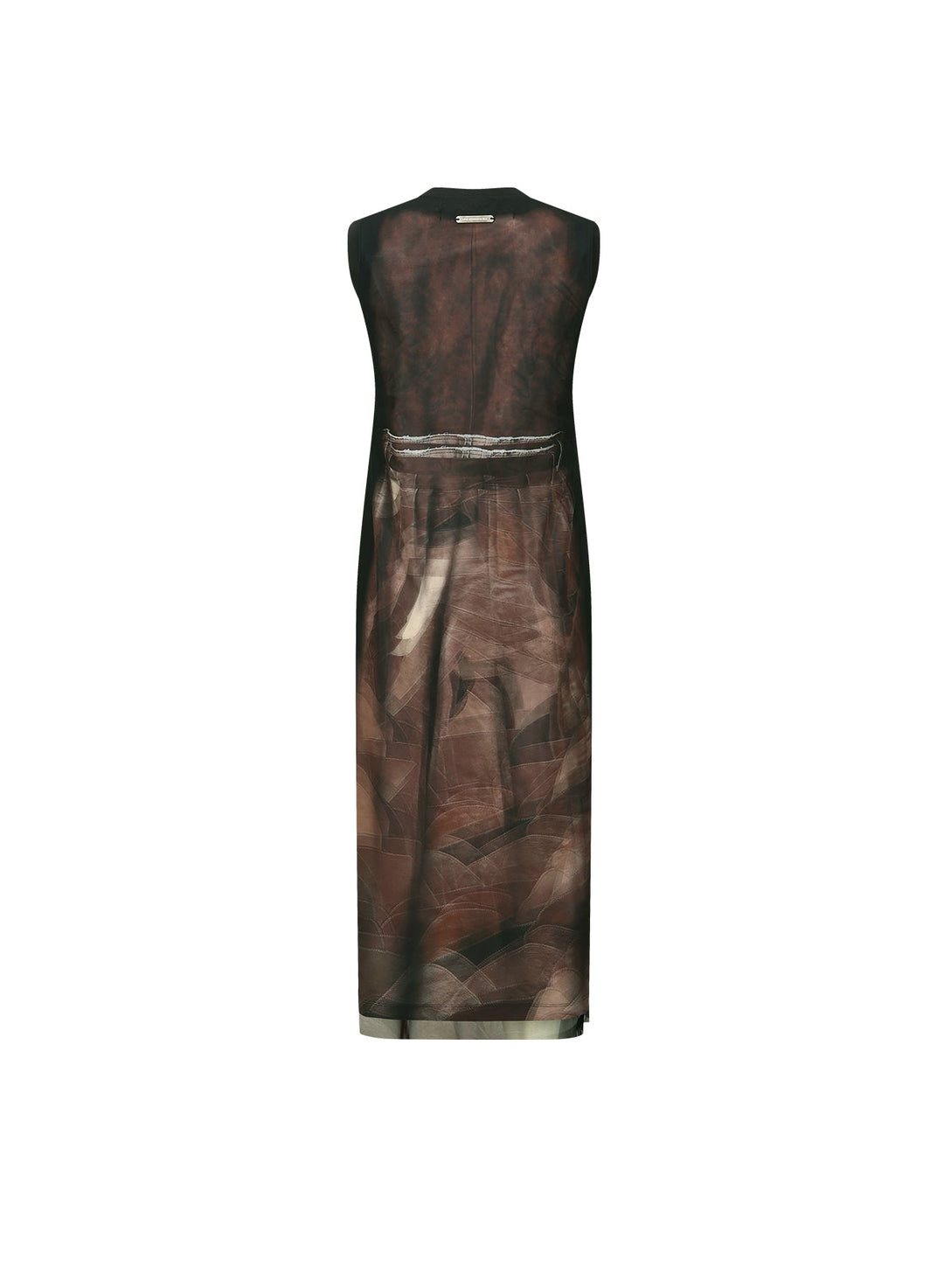 Lenticular Trench Coat Printed Knit Dress