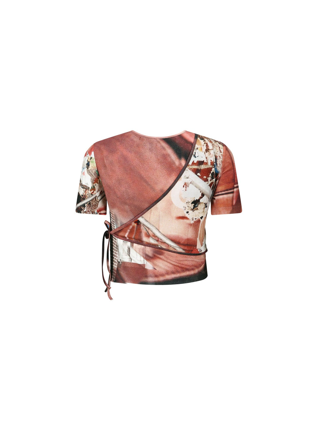 Collage Printed Wrap T-Shirt