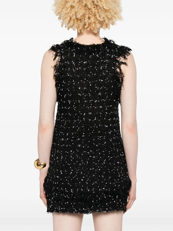 Thin Straps Polka Dots Tweed Top