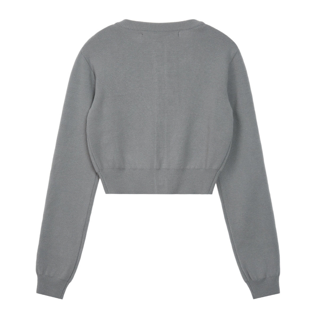 Cropped Knit Cardigan