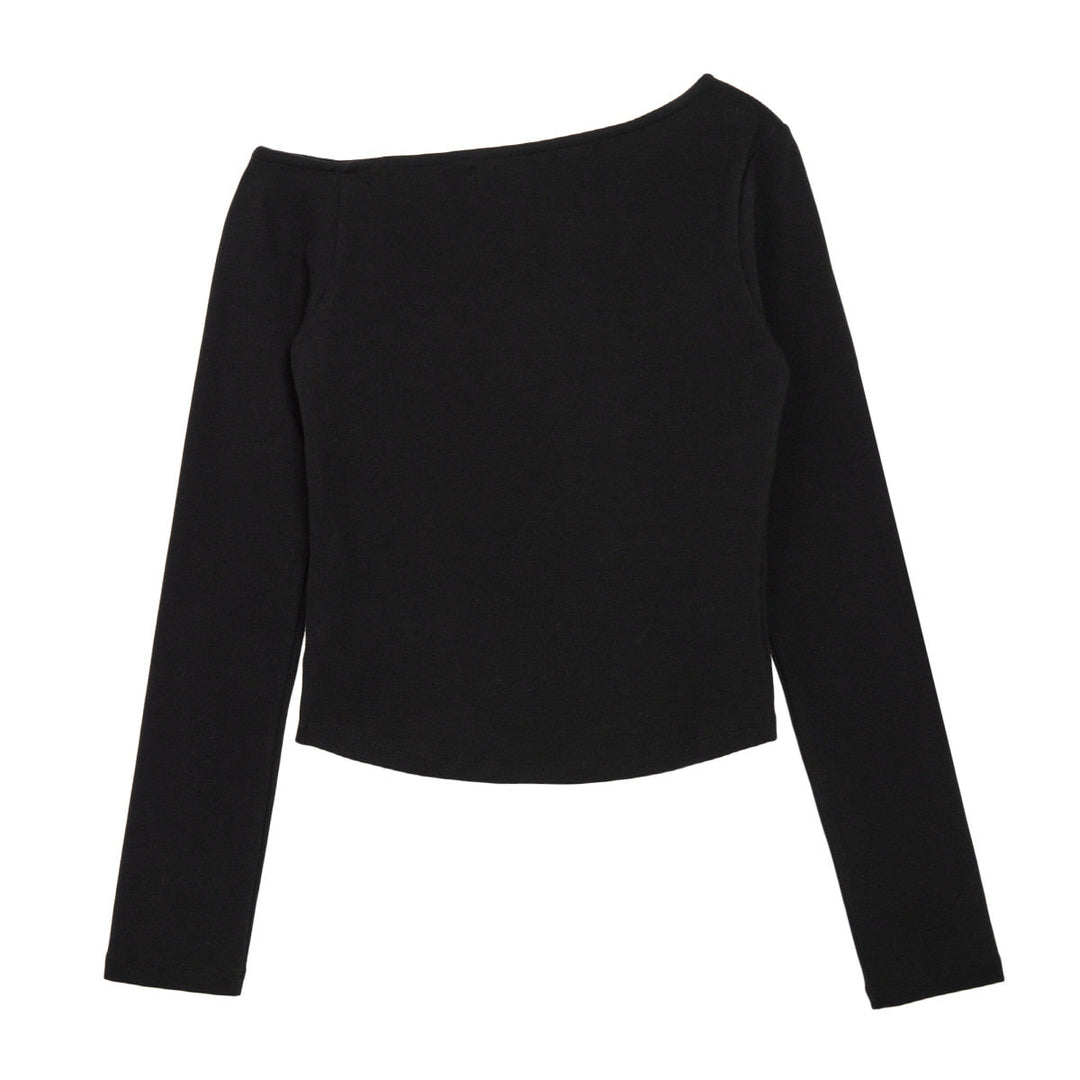 One Shoulder Long Sleeve Top