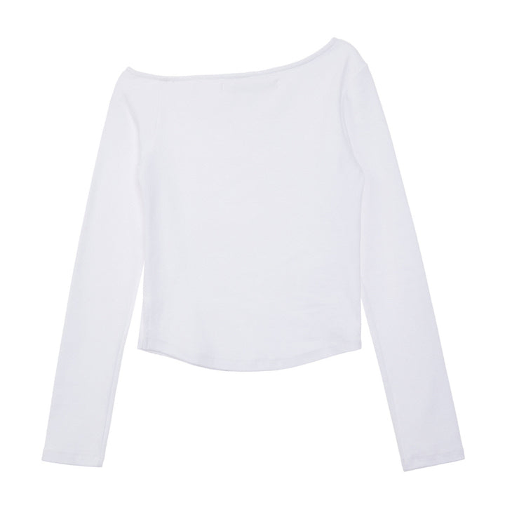 One Shoulder Long Sleeve Top