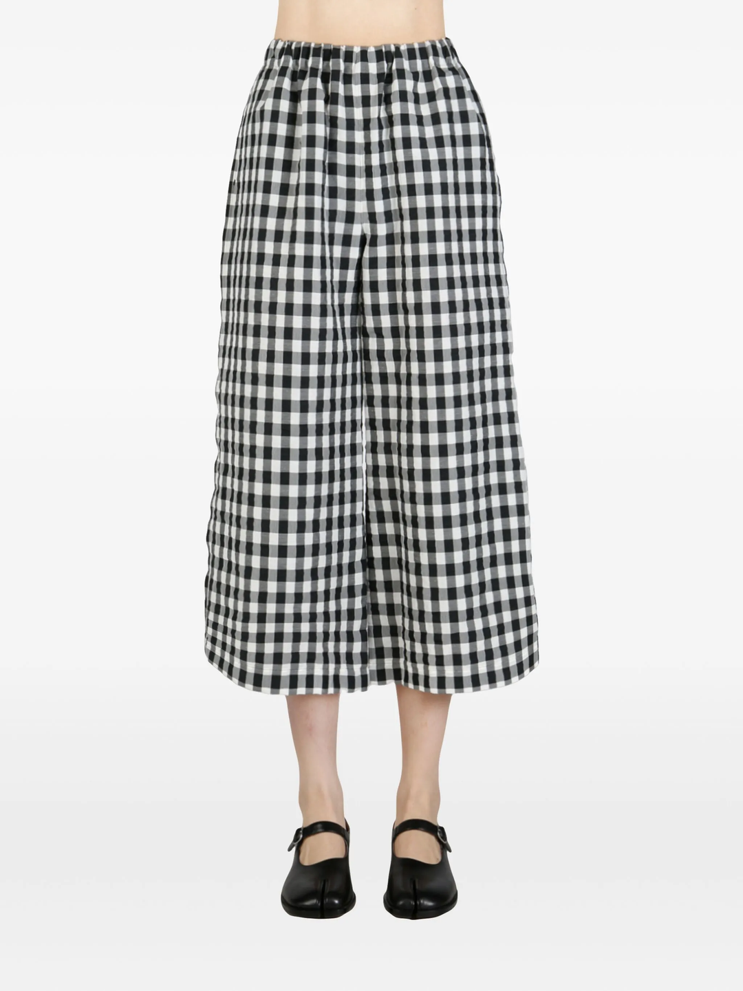 Polyester Ramie Rayon Gingham Pants