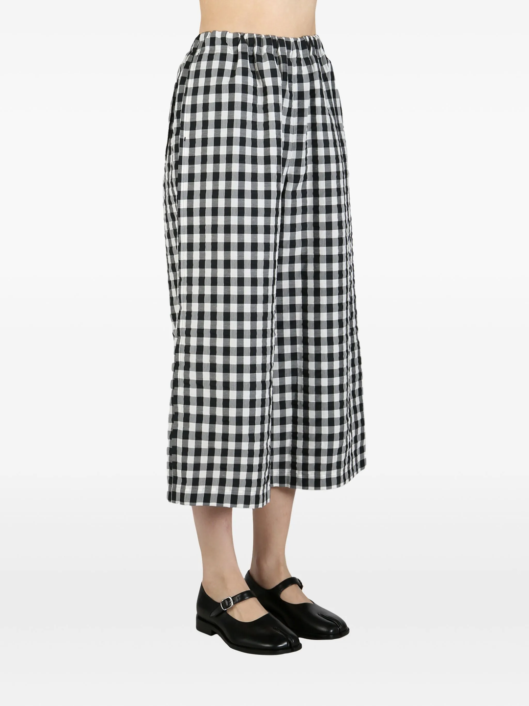 Polyester Ramie Rayon Gingham Pants