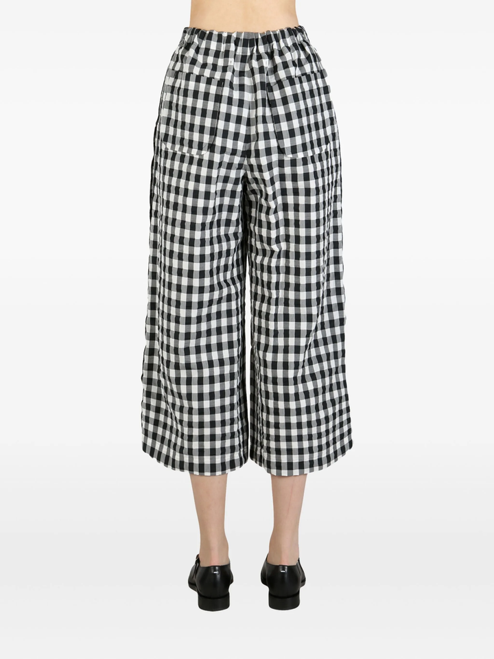Polyester Ramie Rayon Gingham Pants