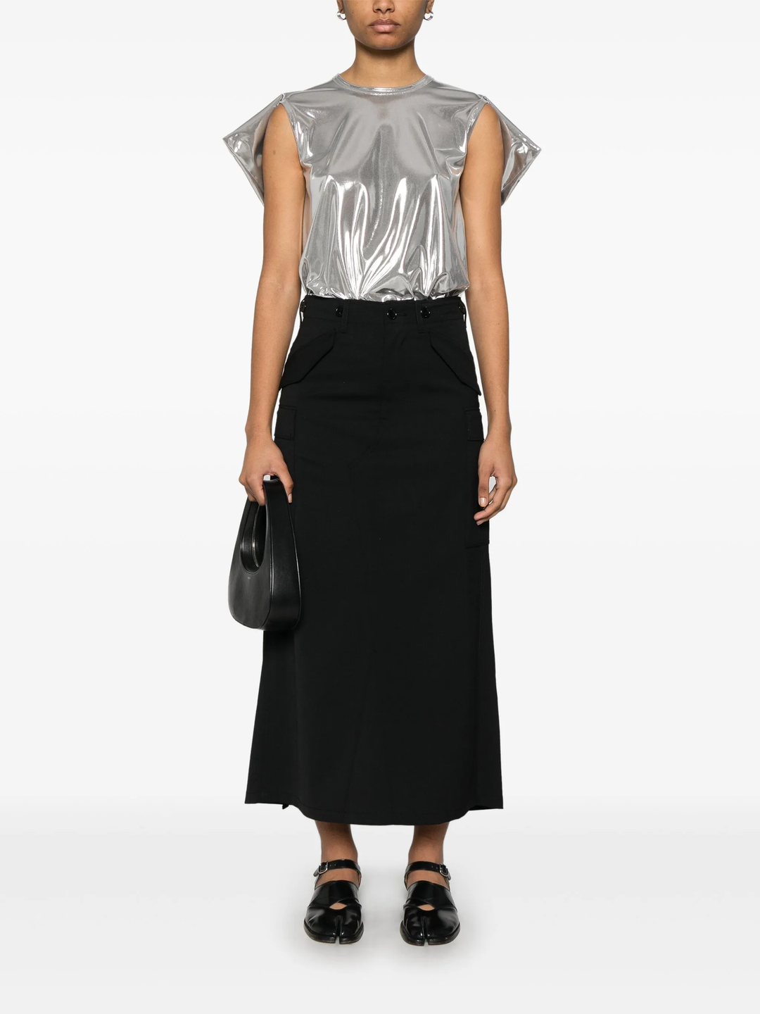 Polyester Foiled 2Way Blouse