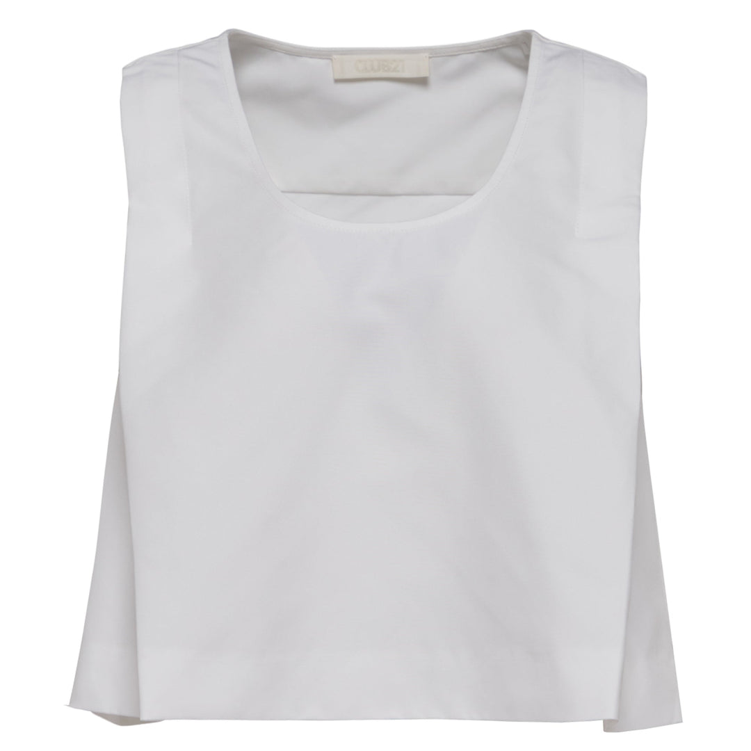 Poly Fine Canvas Cropped Top