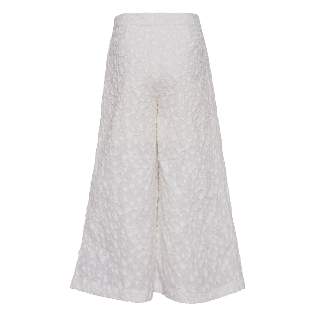 Cotton Nylon Cropped Wide Pant