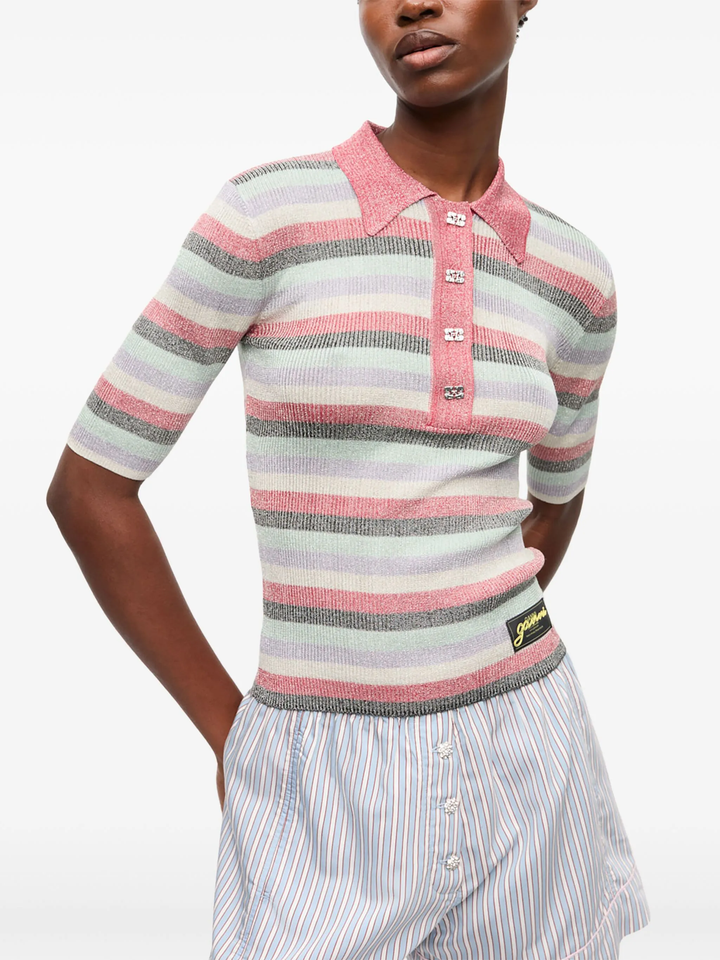 Light Sparkle Rib Polo