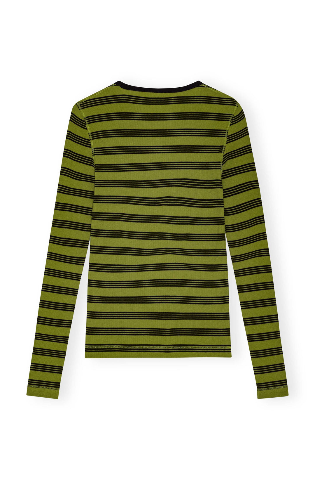 Striped Soft Cotton Rib Long Sleeve Tee