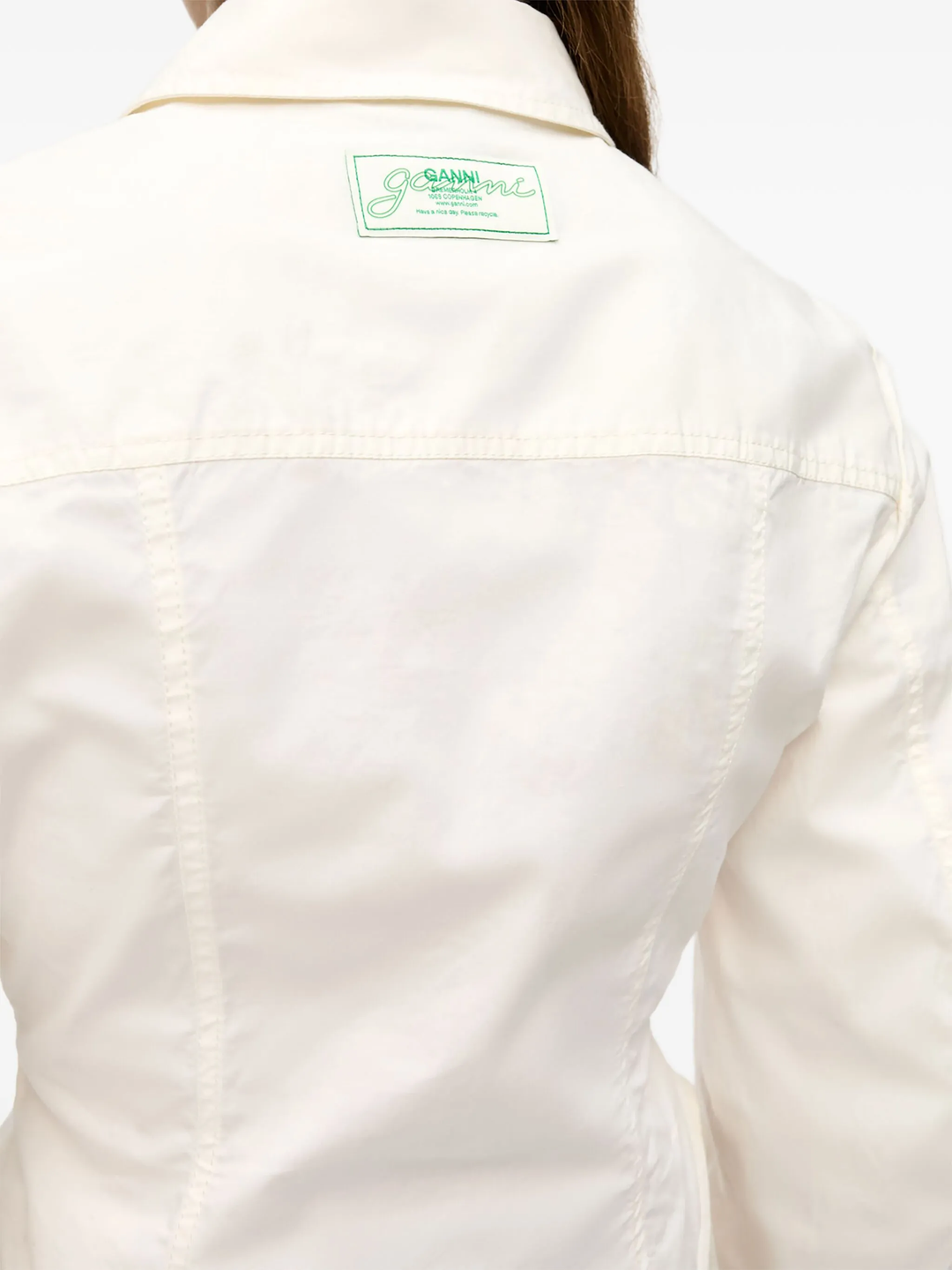 Washed Stretch Cotton Corset Shirt