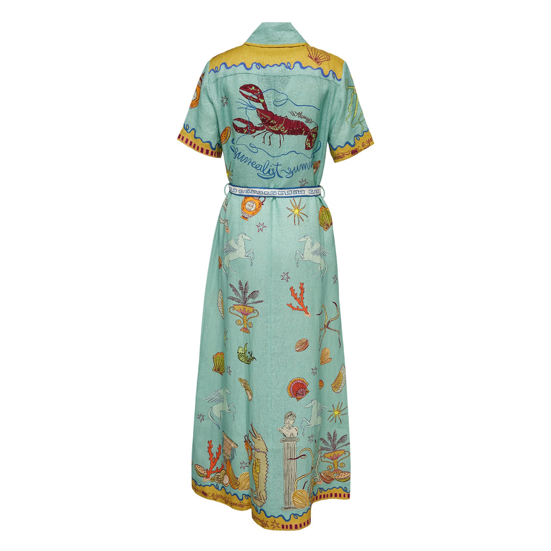 Surrealist Summer Shirtdress