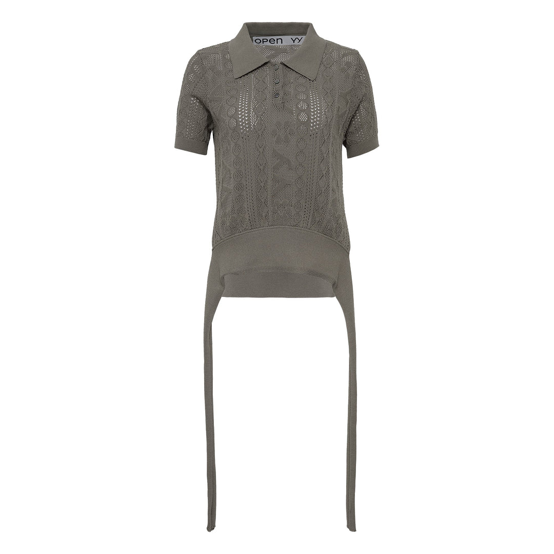 YY Jacquard Knit Polo Shirt