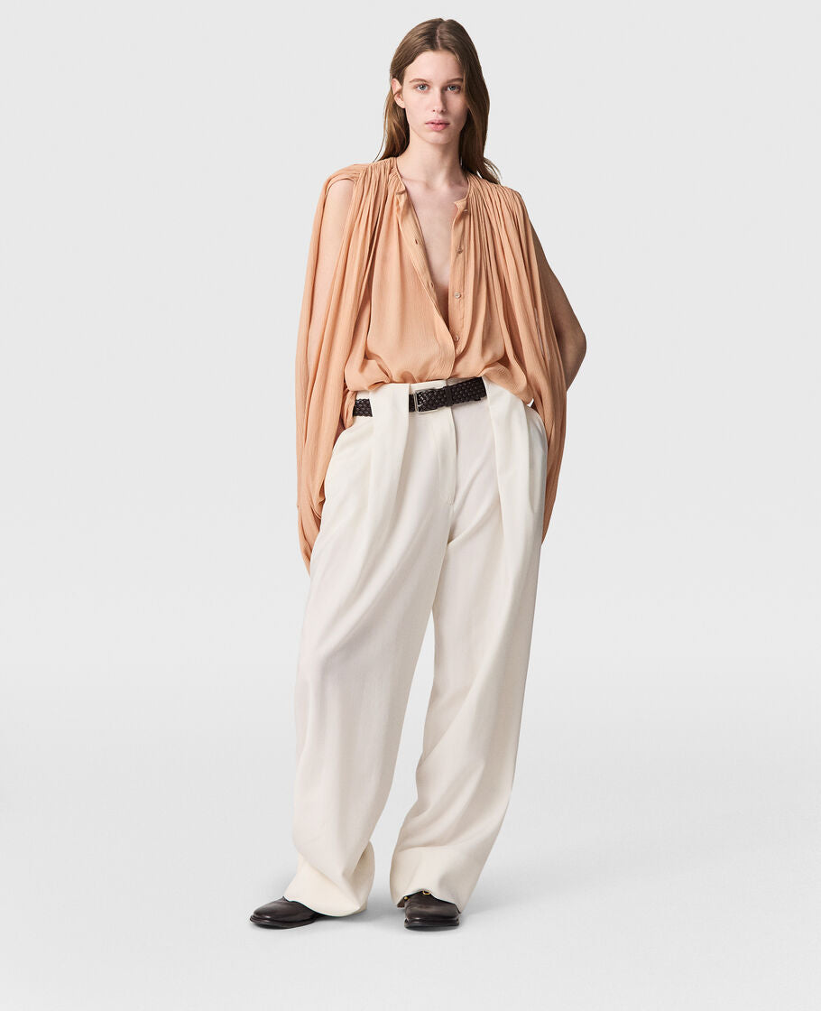 Creponne Drape Crew Top