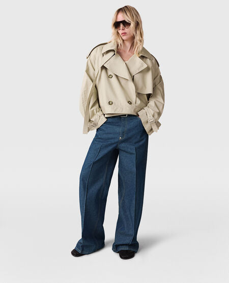 Light Cotton Short Trench Coat