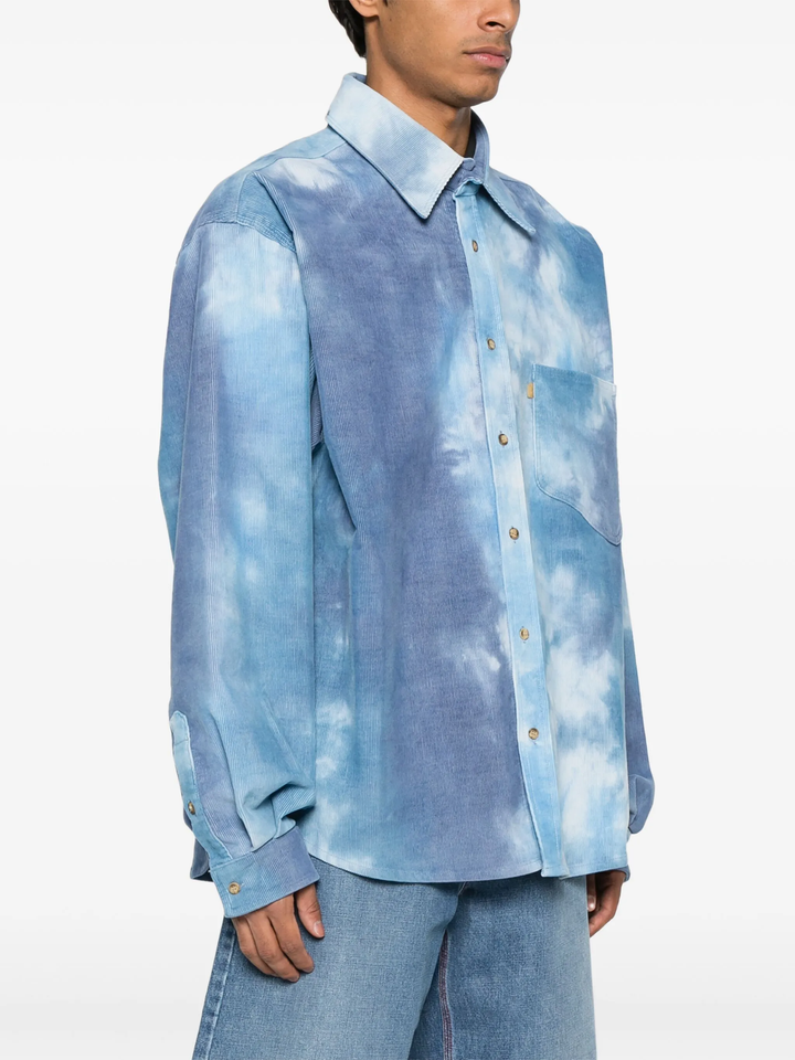 Unisex Tie-Dye Corduroy Overshirt