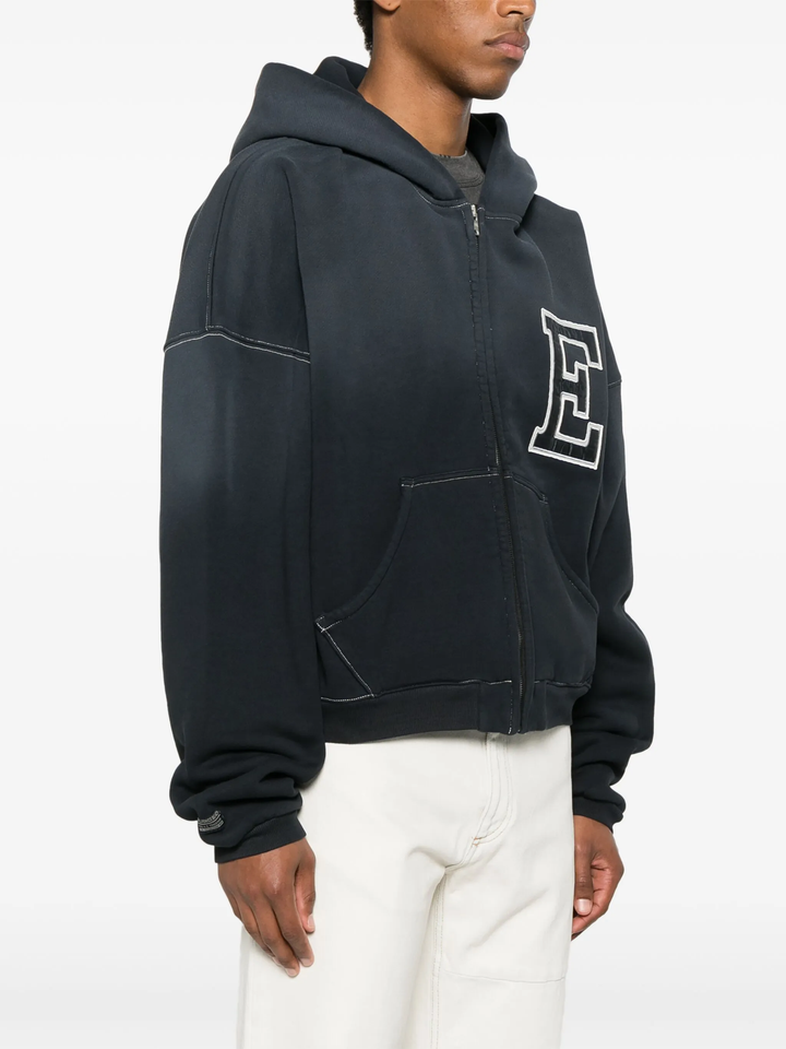 Unisex Varsity Oversized Zip-Up Sweatshirt