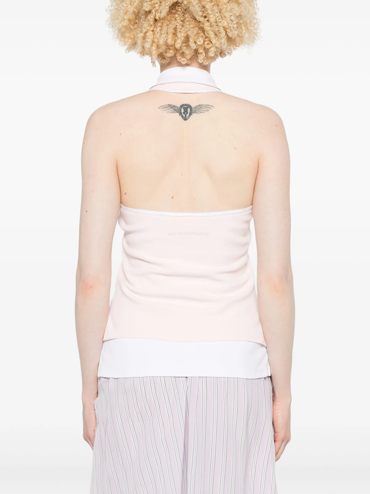 Layered Polo Mini Halter Top