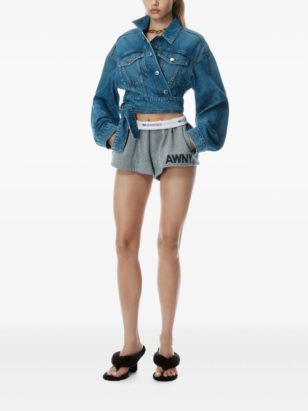 Regen Cotton Denim Wrapped Jacket