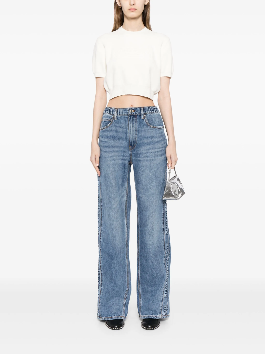 Logo-Embossed Ribbed Chenille Sweater