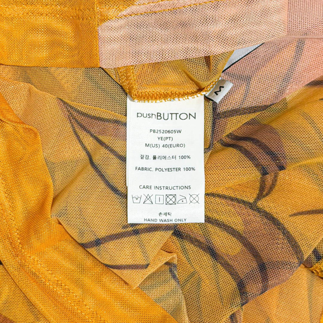 Crying Girl Mock Neck Mesh Top