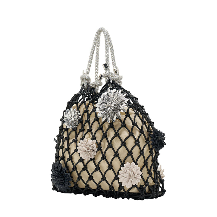 Macrame Mini Sac With Flowers Tote