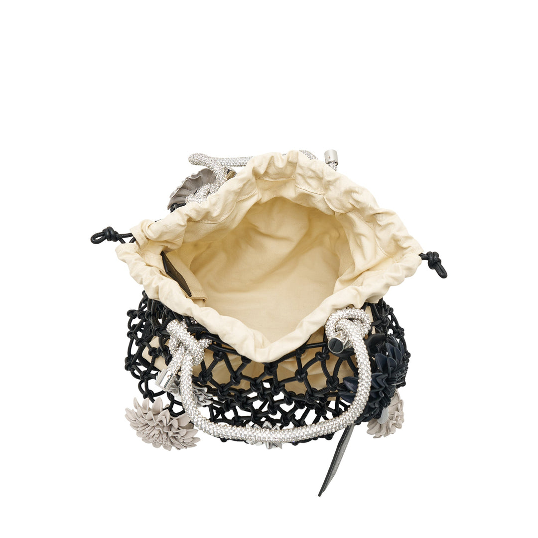 Macrame Mini Sac With Flowers Tote