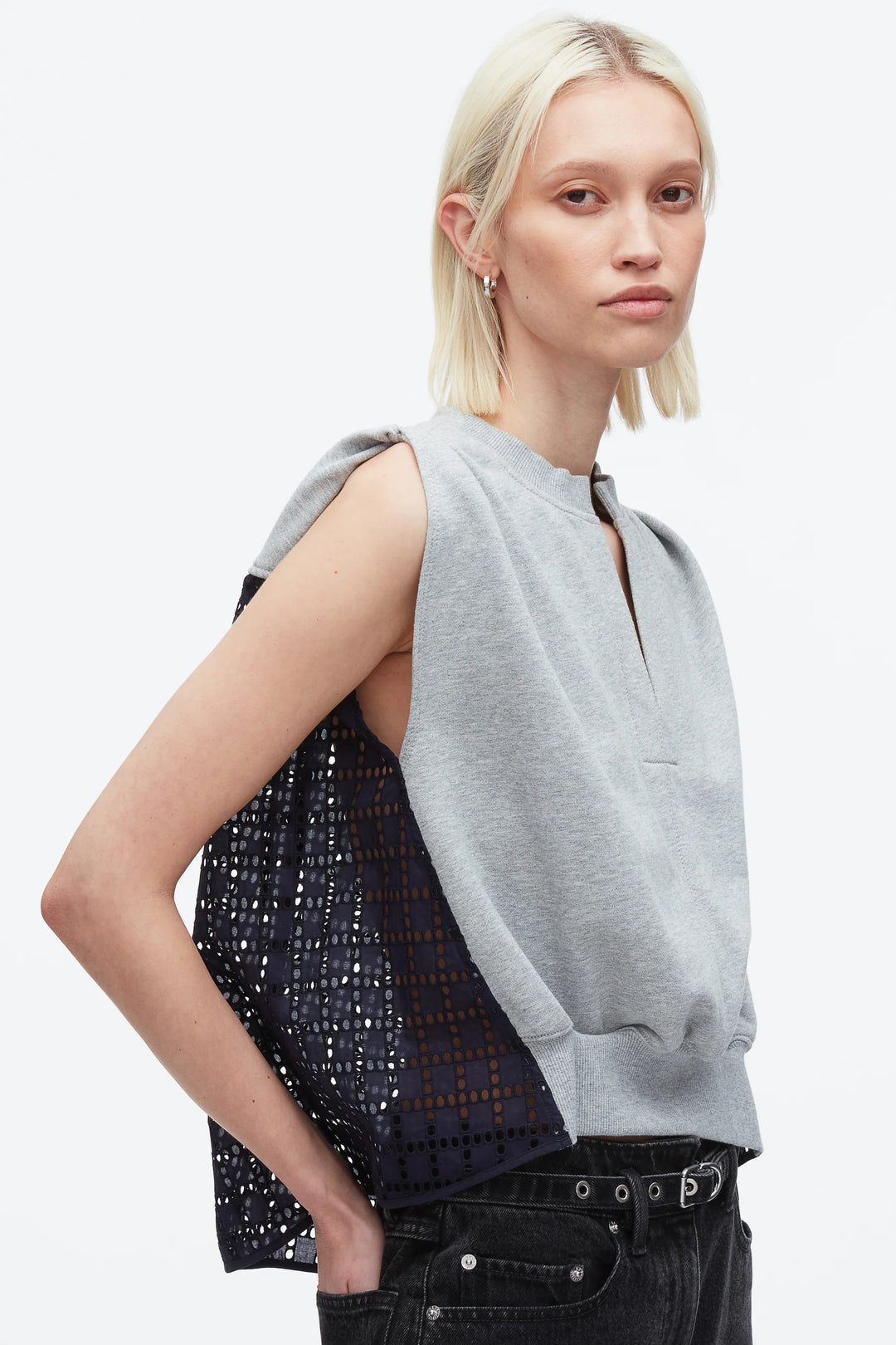 Slvls French Terry Top W Brode