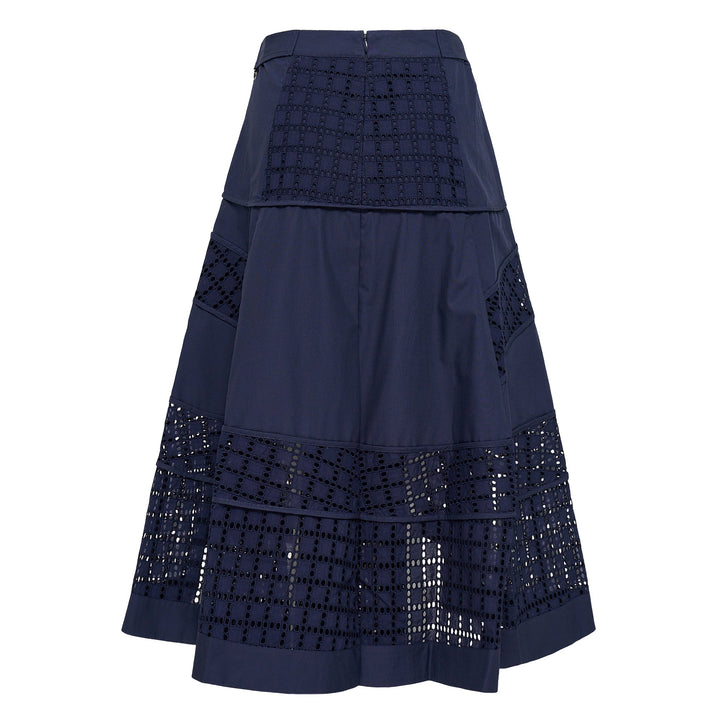 Broiderie Anglaise Grid Skirt