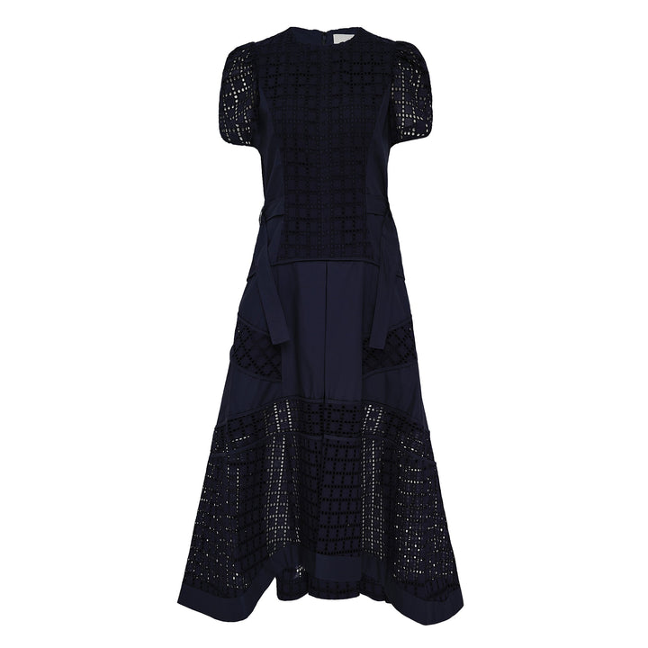 Broiderie Anglaise Grid Tulip Dress