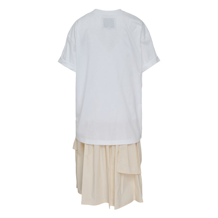 T-Shirt Combo Dress With Ruffle