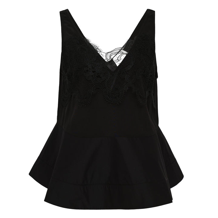 Peplum Tank With Lace