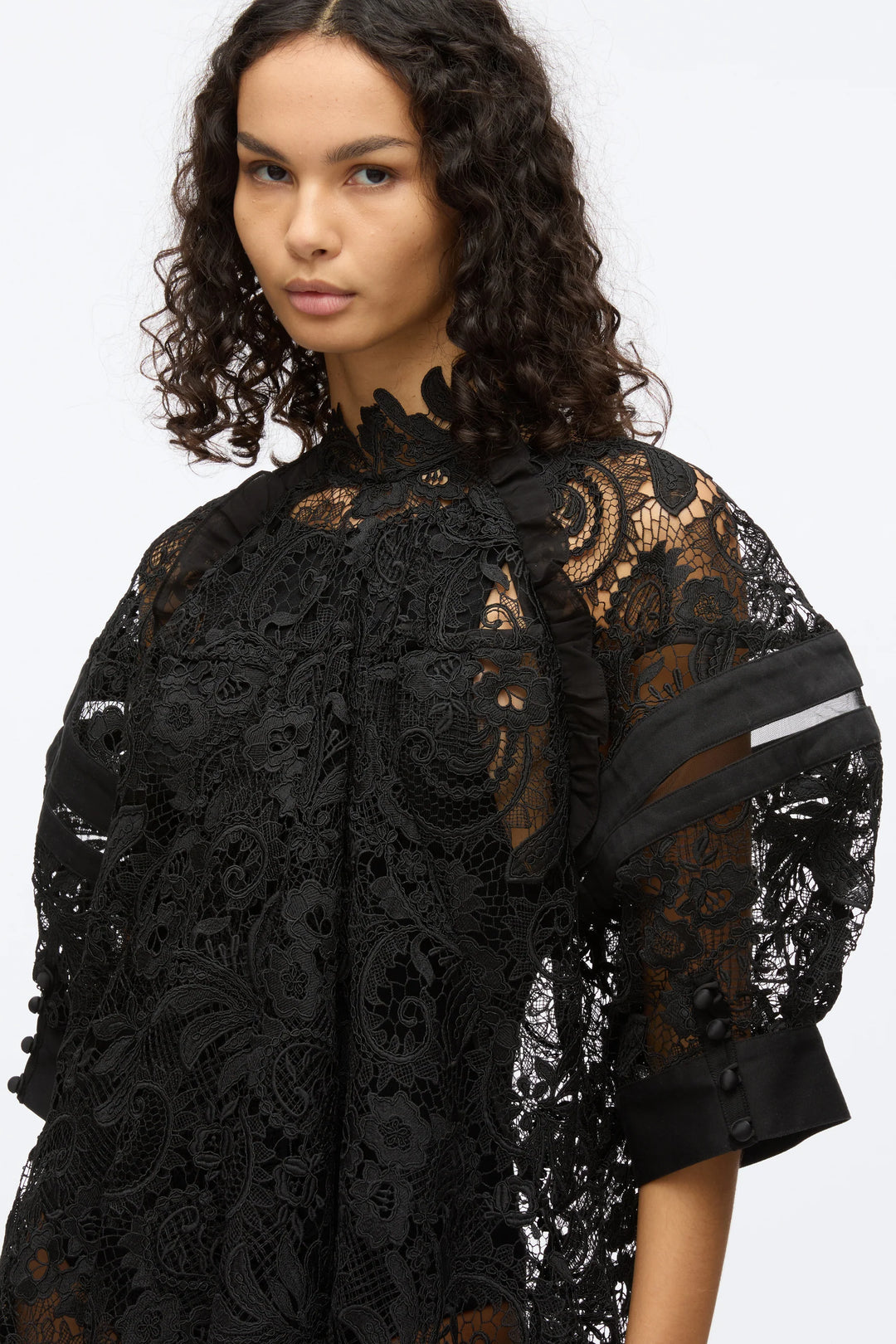 Corded Embroidered Lace Dress