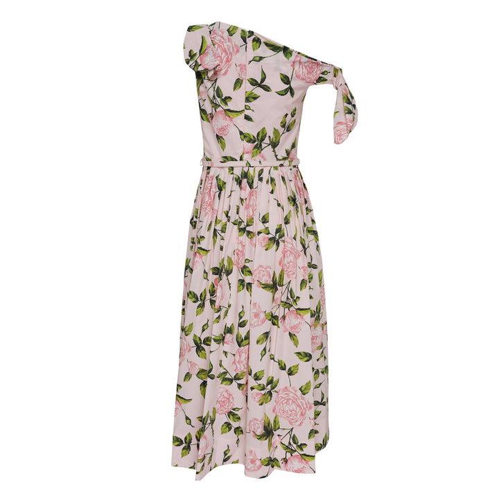 Sleeveless Tie Shoulder English Dress