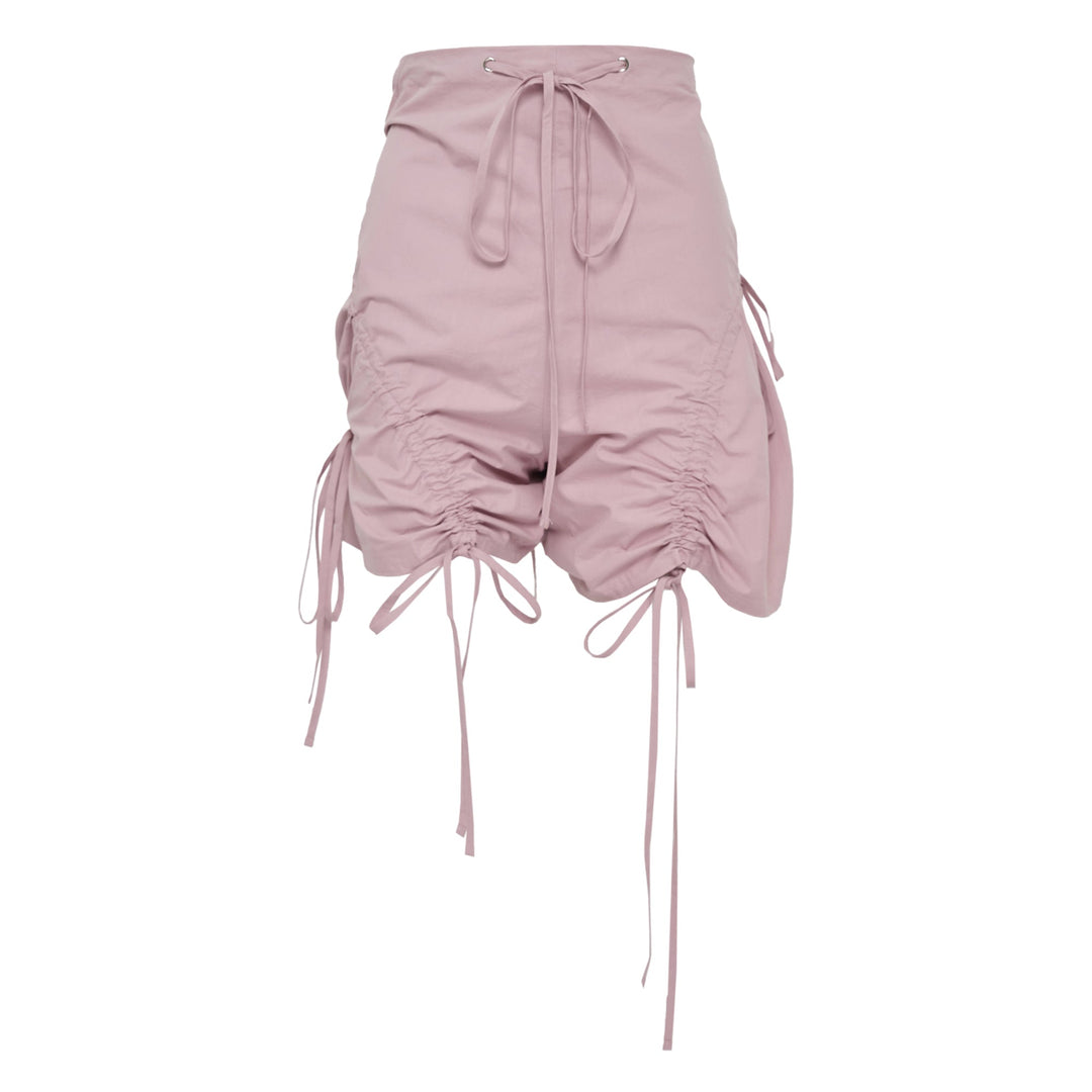Strap Shirring Shorts Dusty Pink