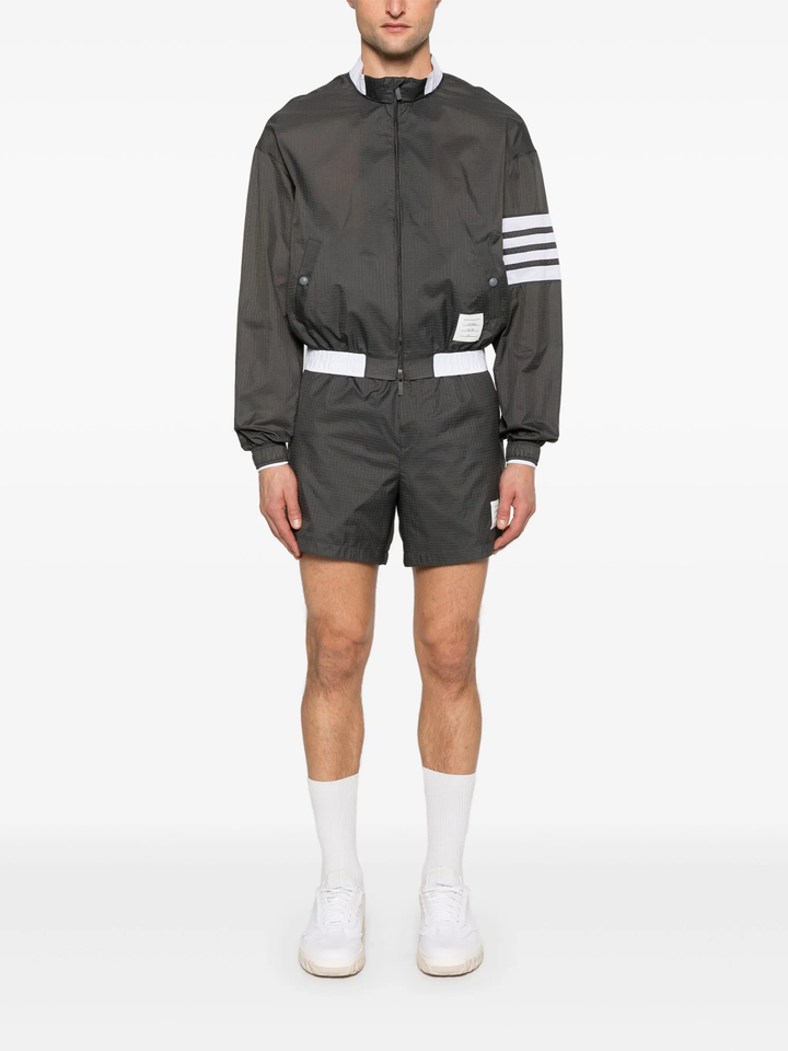 Nylon 4-Bar Ripstop Windbreaker