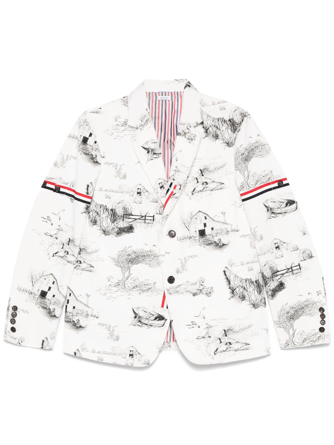 Scenic Toile Cotton Canvas Unconstructed Sportcoat