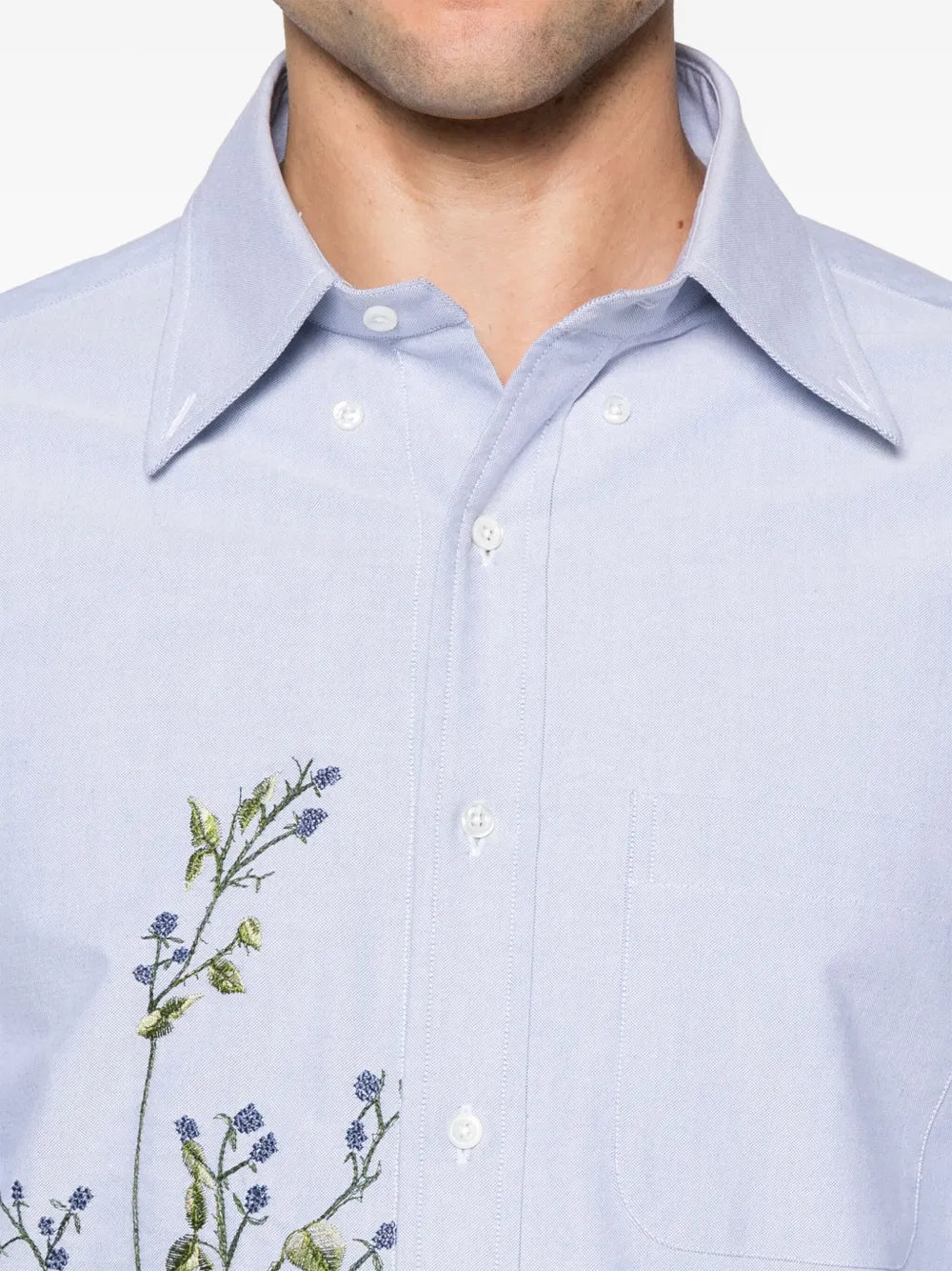 Goose Scenic Satin Stitch Oxford Shirt