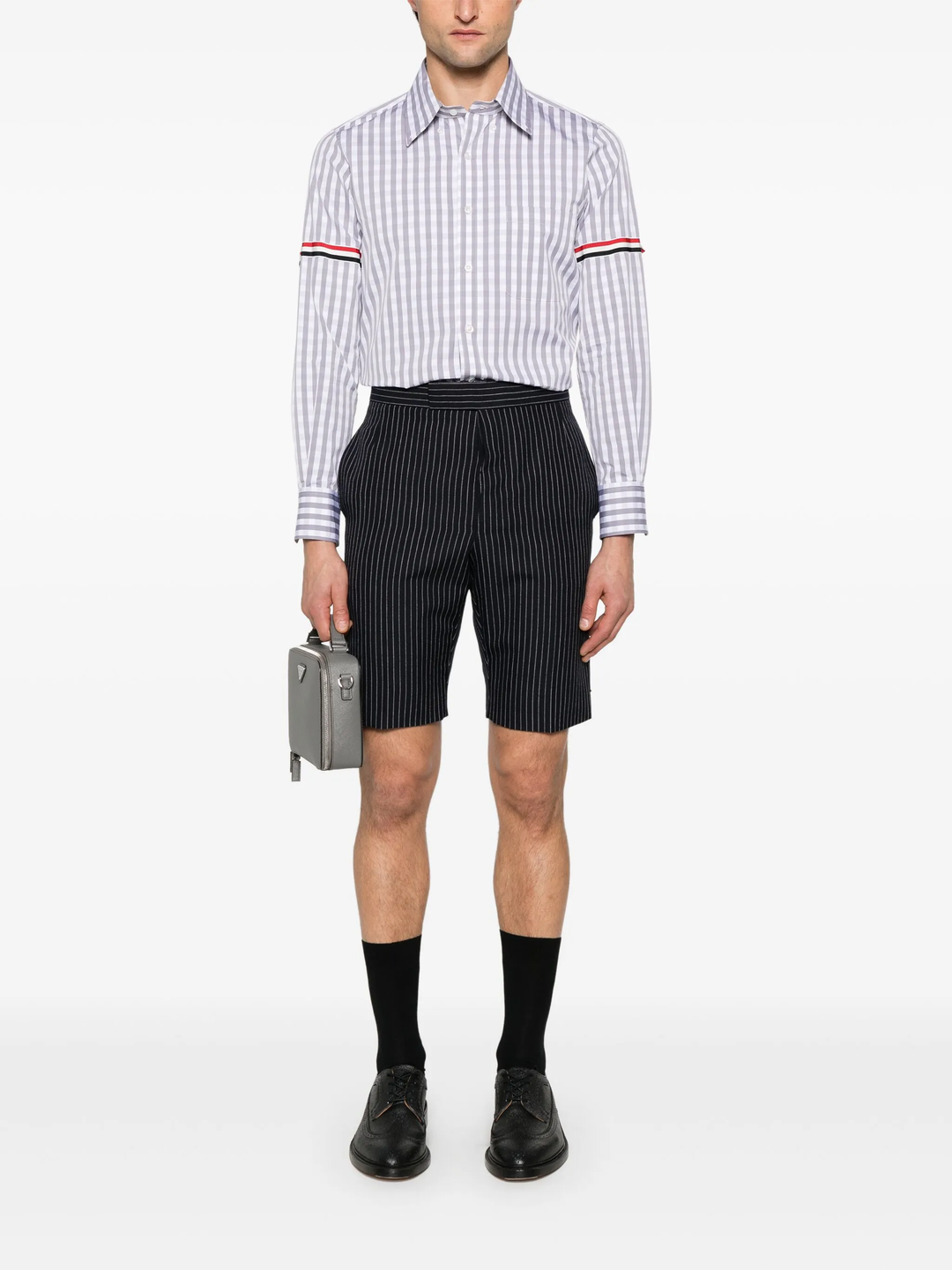 Gingham Check Poplin Armband Shirt