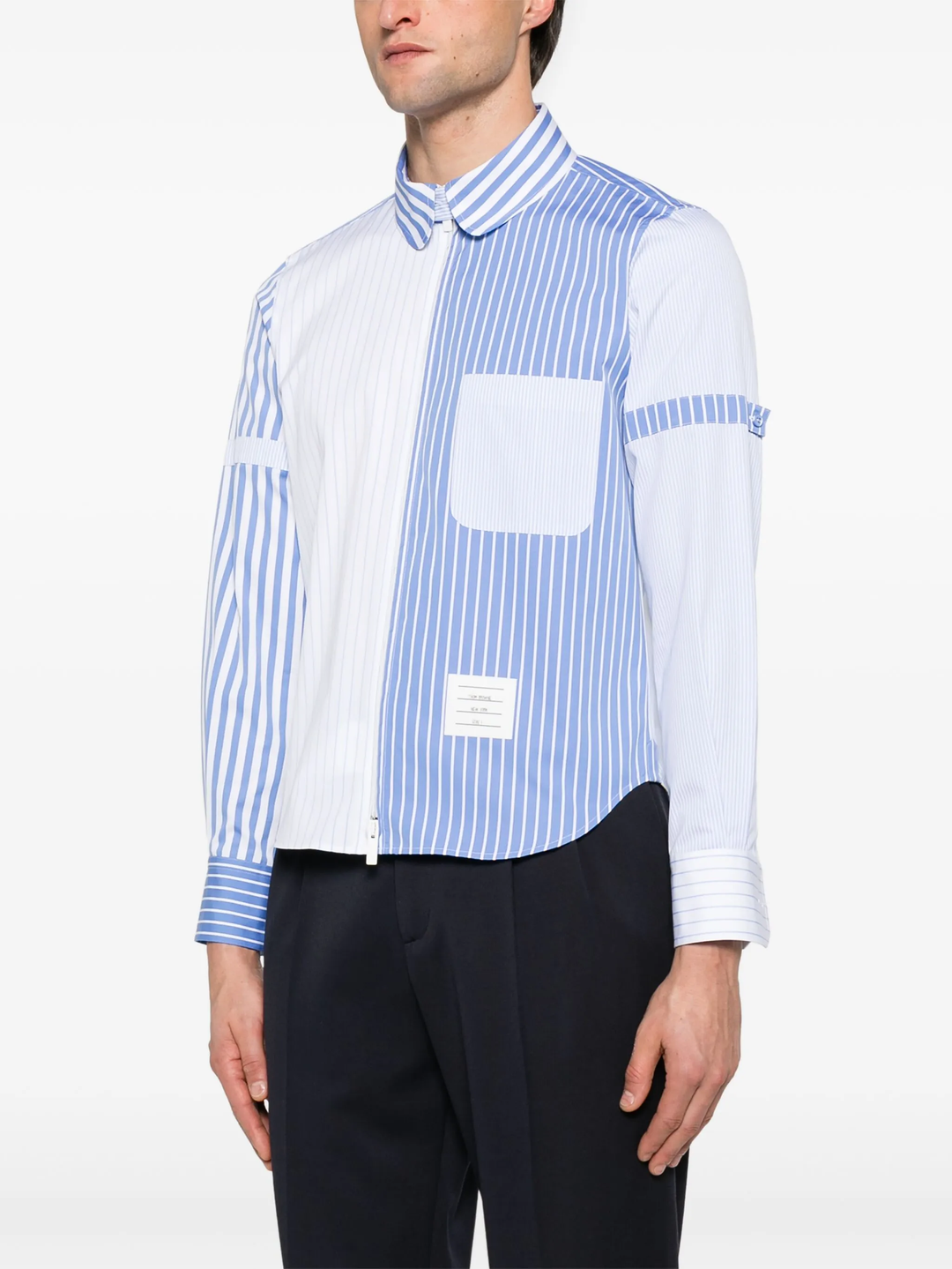 Funmix Armband Pinstripe Poplin Shirt