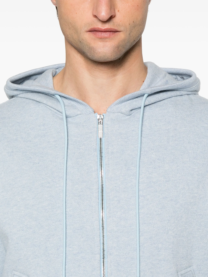 Melange Brushed 4-Bar Zip Hoodie