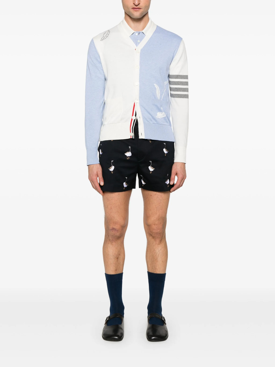 Funmix Feather Intarsia Cardigan