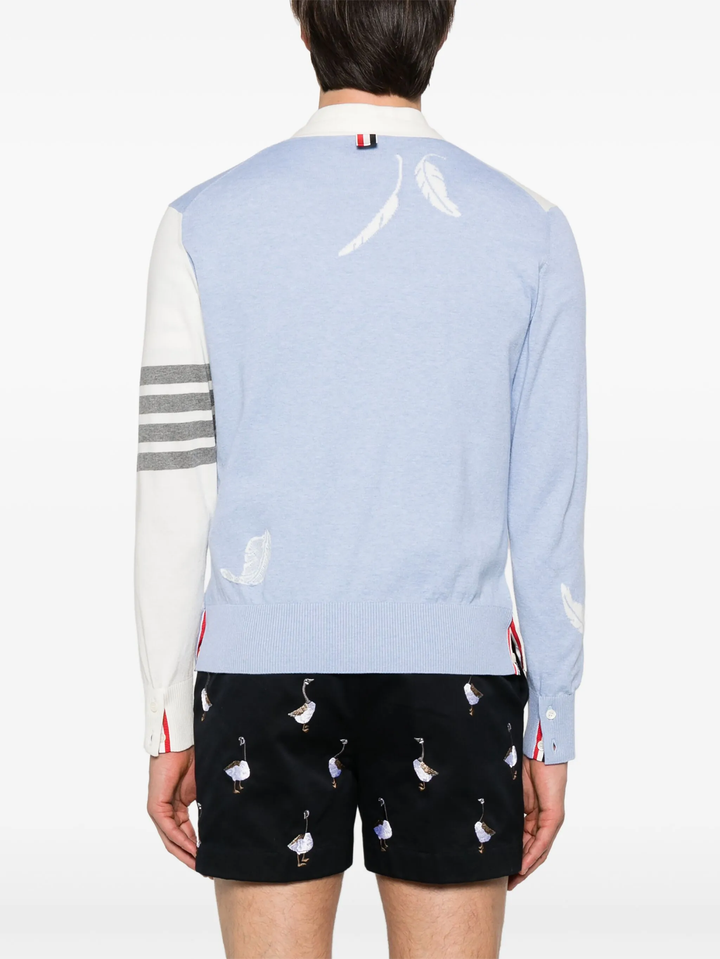 Funmix Feather Intarsia Cardigan