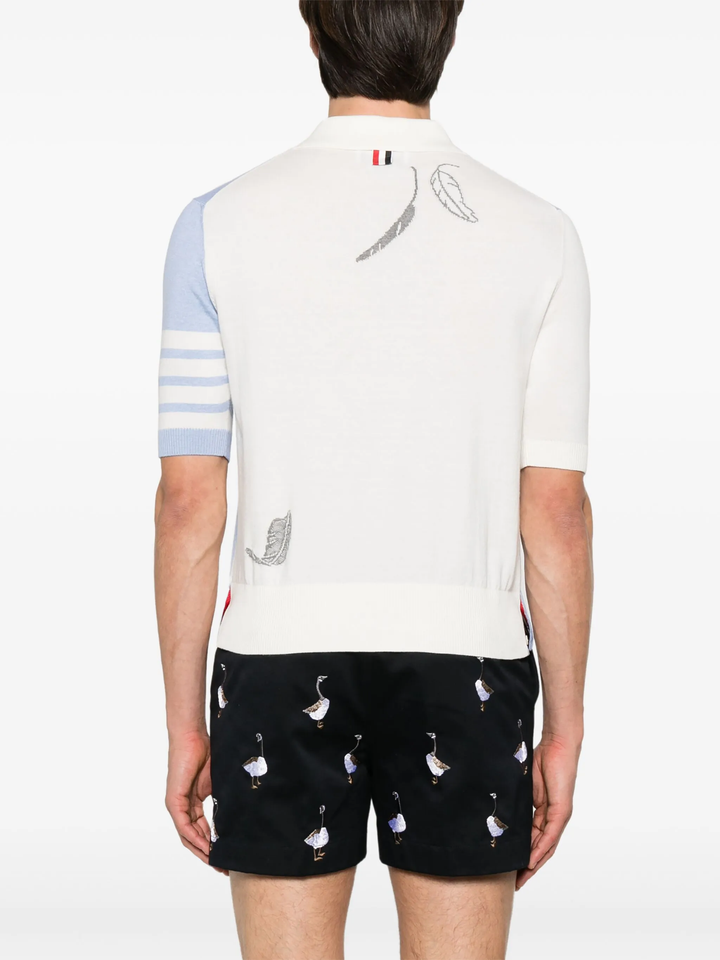 Funmix Feather Intarsia 4-Bar Polo