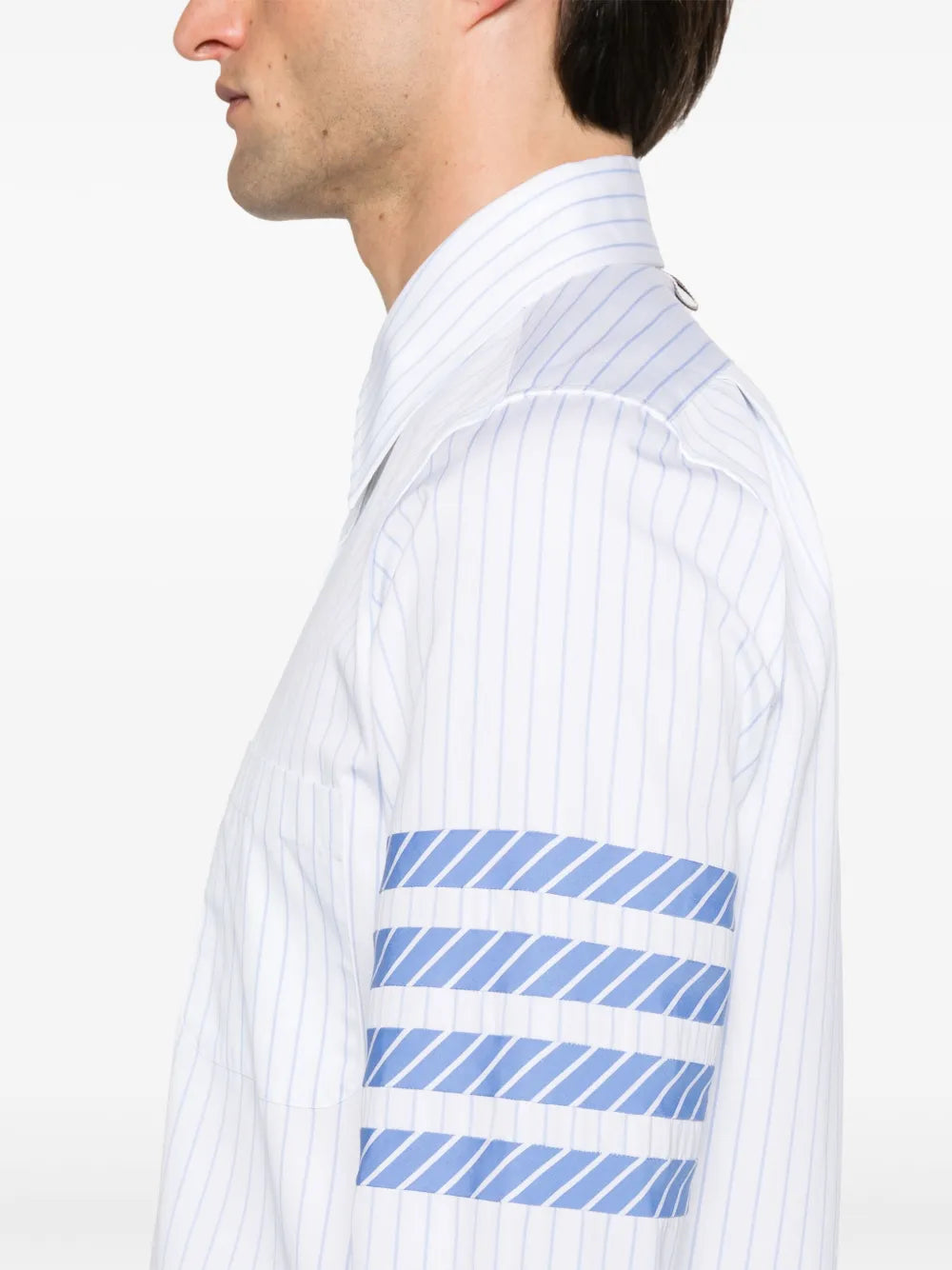 Pinstripe Poplin 4-Bar Shirt Men
