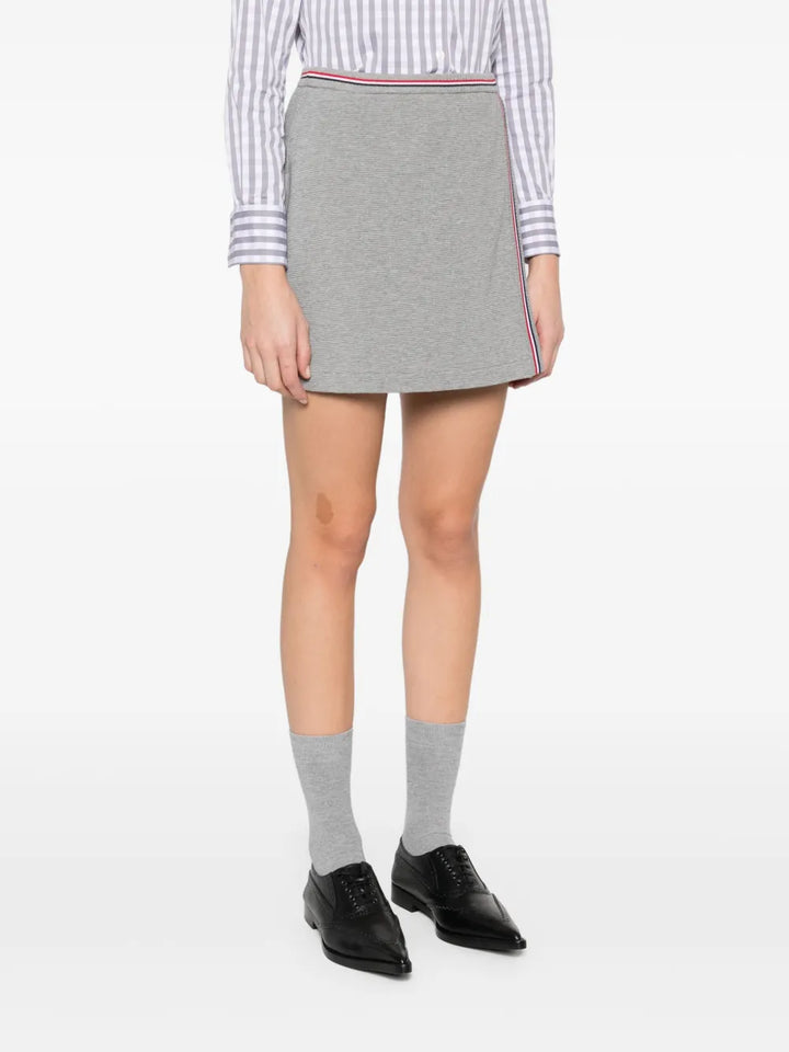 Cotton Waffle Mini Wrap Skirt